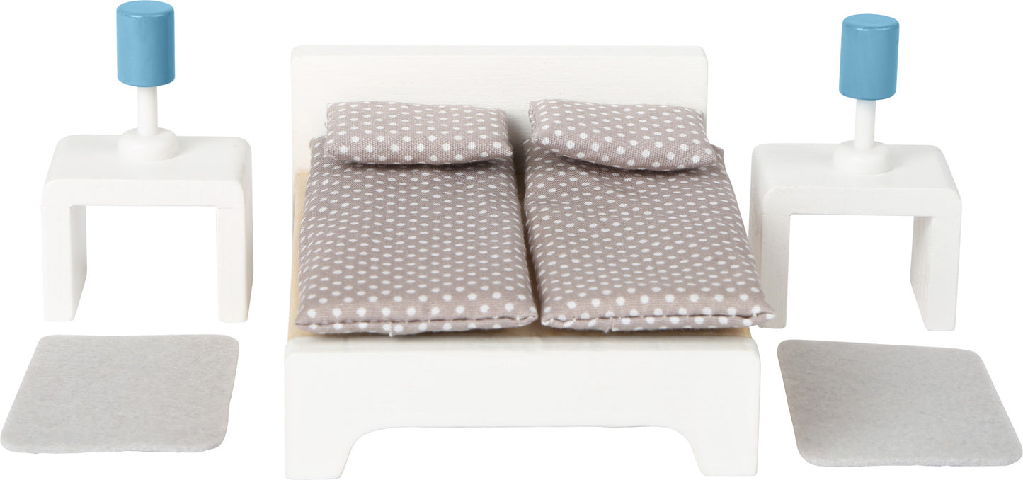 Puppenhausmöbel Komplett-Set – Puppenhäuser, ab 3 Jahre, 28 Teile, Holz, Stoff | small foot®