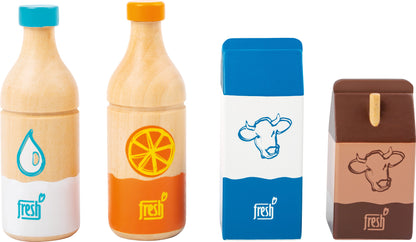 Getränke-Set „fresh“ – Kaufmannsläden, ab 24 Monate, 4 Teile, Holz | small foot®