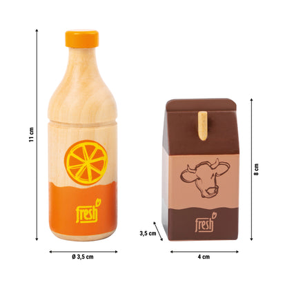 Getränke-Set „fresh“ – Kaufmannsläden, ab 24 Monate, 4 Teile, Holz | small foot®