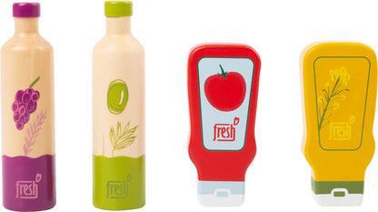 Saucen und Öl-Set „fresh“ – Kaufmannsläden, ab 24 Monate, 4 Teile, Holz | small foot®