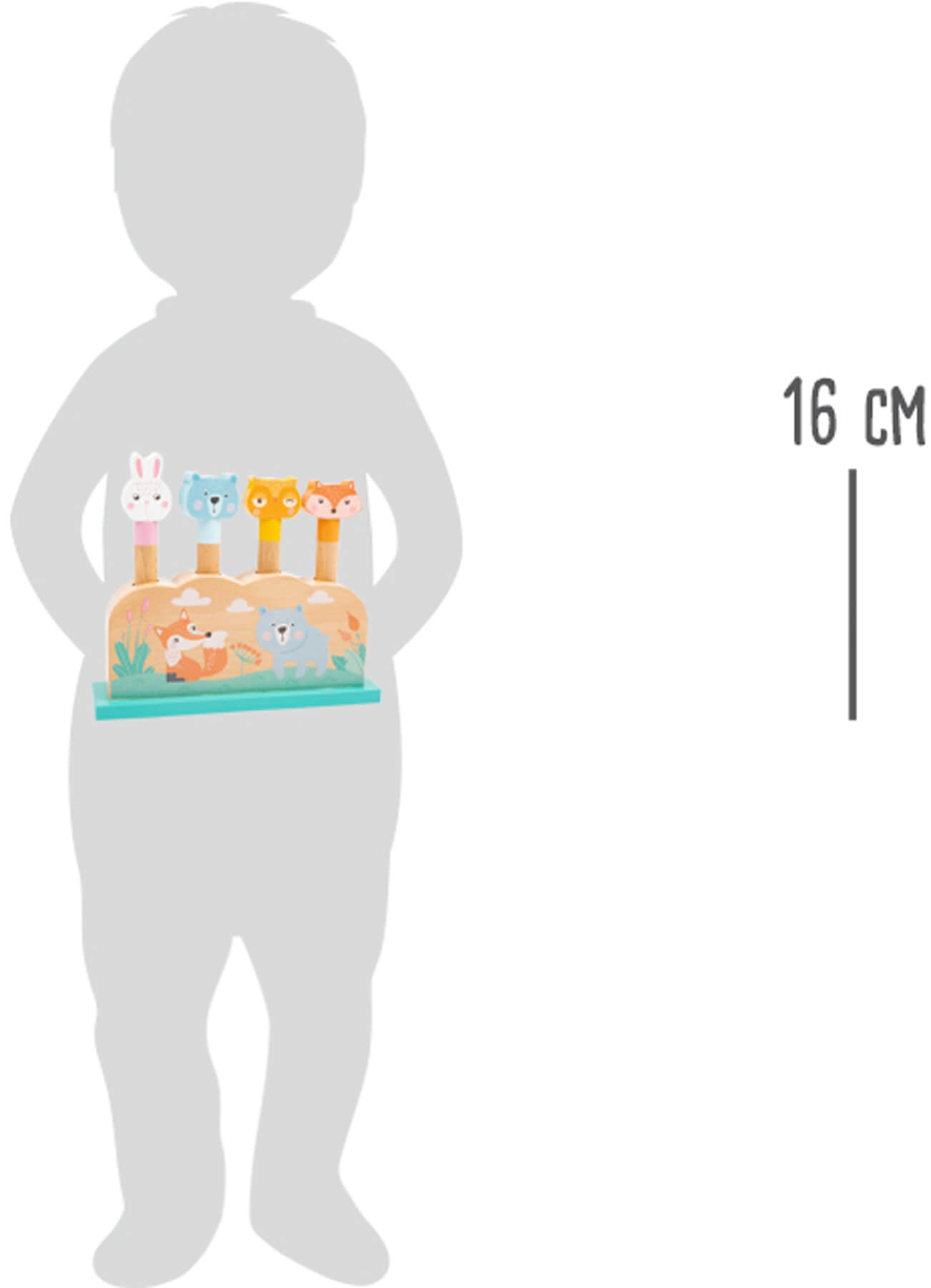 Steckspiel Pastell – Motorikspielzeug, ab 12 Monate, 5 Teile, Holz | small foot®