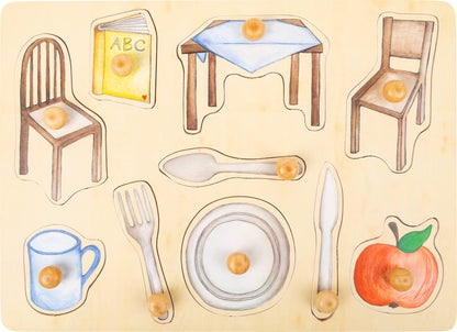 Setzpuzzle Alltagsgegenstände – Puzzles, ab 12 Monate, Holz | small foot®