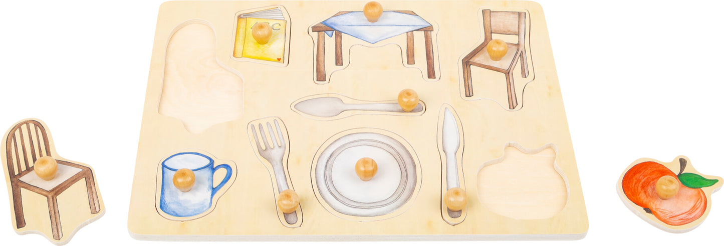 Setzpuzzle Alltagsgegenstände – Puzzles, ab 12 Monate, Holz | small foot®