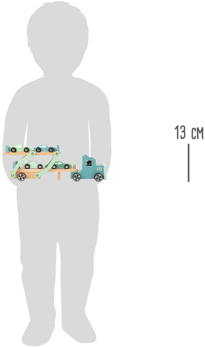 Autotransporter Chicago – Parkgaragen und Fahrzeuge, ab 18 Monate, Stoff, Holz | small foot®