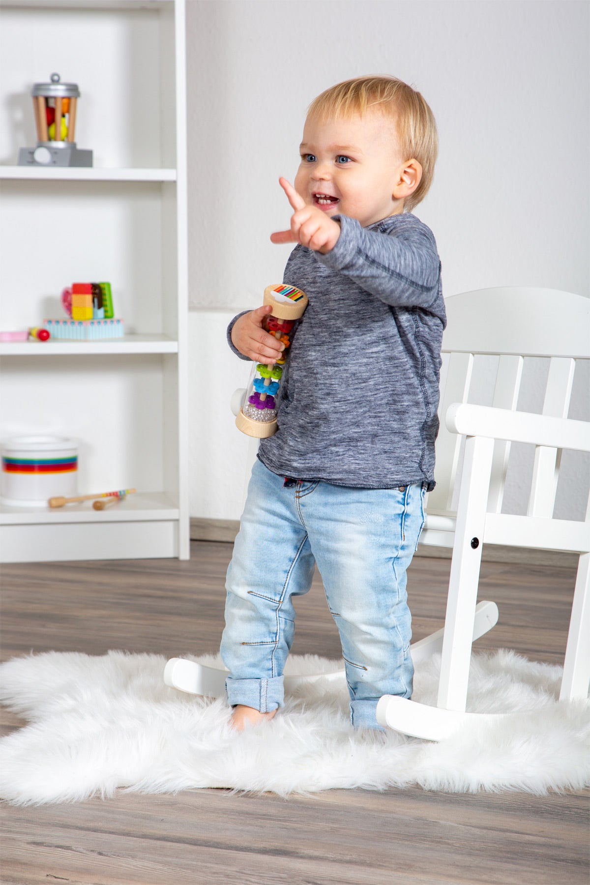 Regenmacher Regenbogen – Greiflinge, Rasseln und Schnullerketten, ab 6 Monate, small foot®