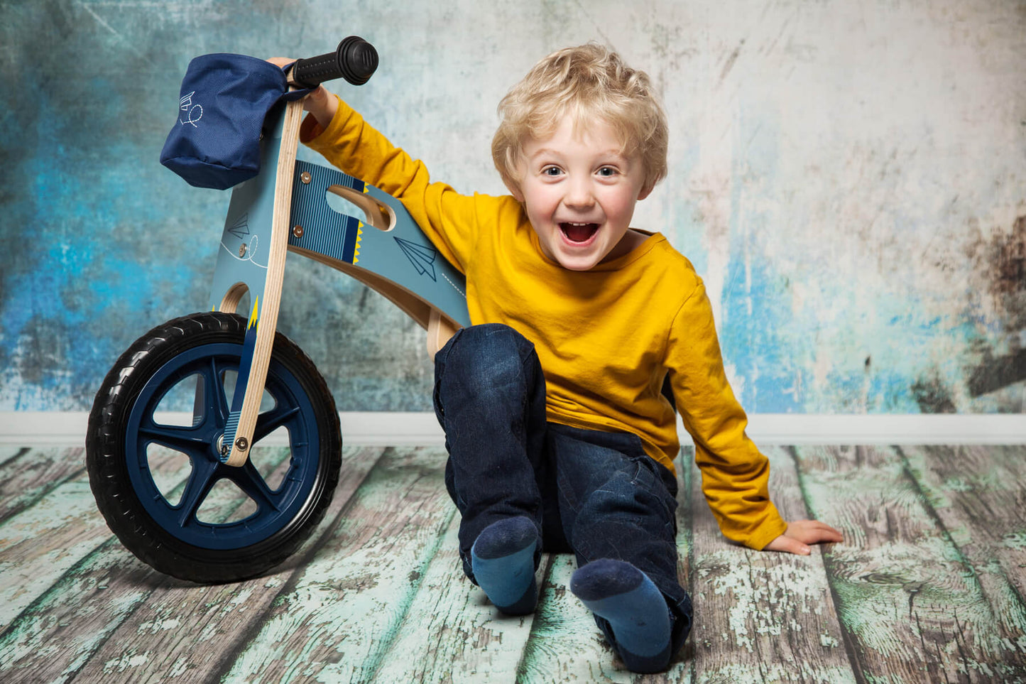 Laufrad blauer Papierflieger ab 3 Jahre, small foot®