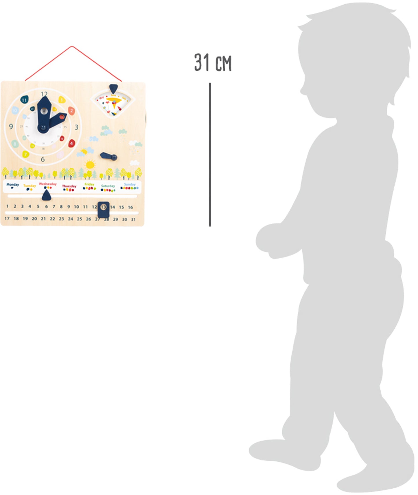 Lernuhr mit Kalender „Educate“, ab 5 Jahren, small foot®