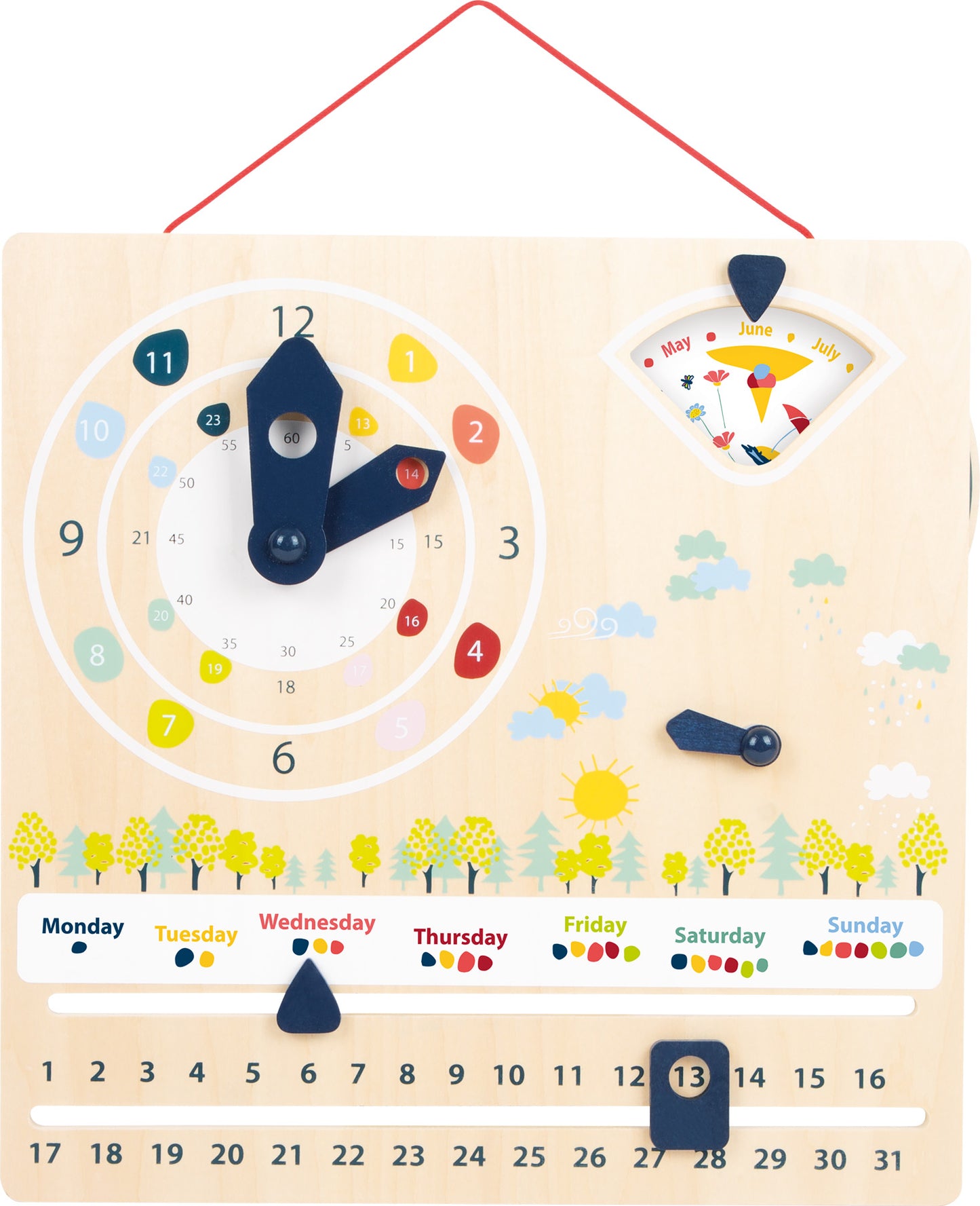 Lernuhr mit Kalender „Educate“, ab 5 Jahren, small foot®