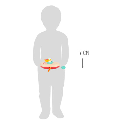 Wasserspielzeug Aufzieh-Kanu Pelikan ab 24 Monate, small foot®