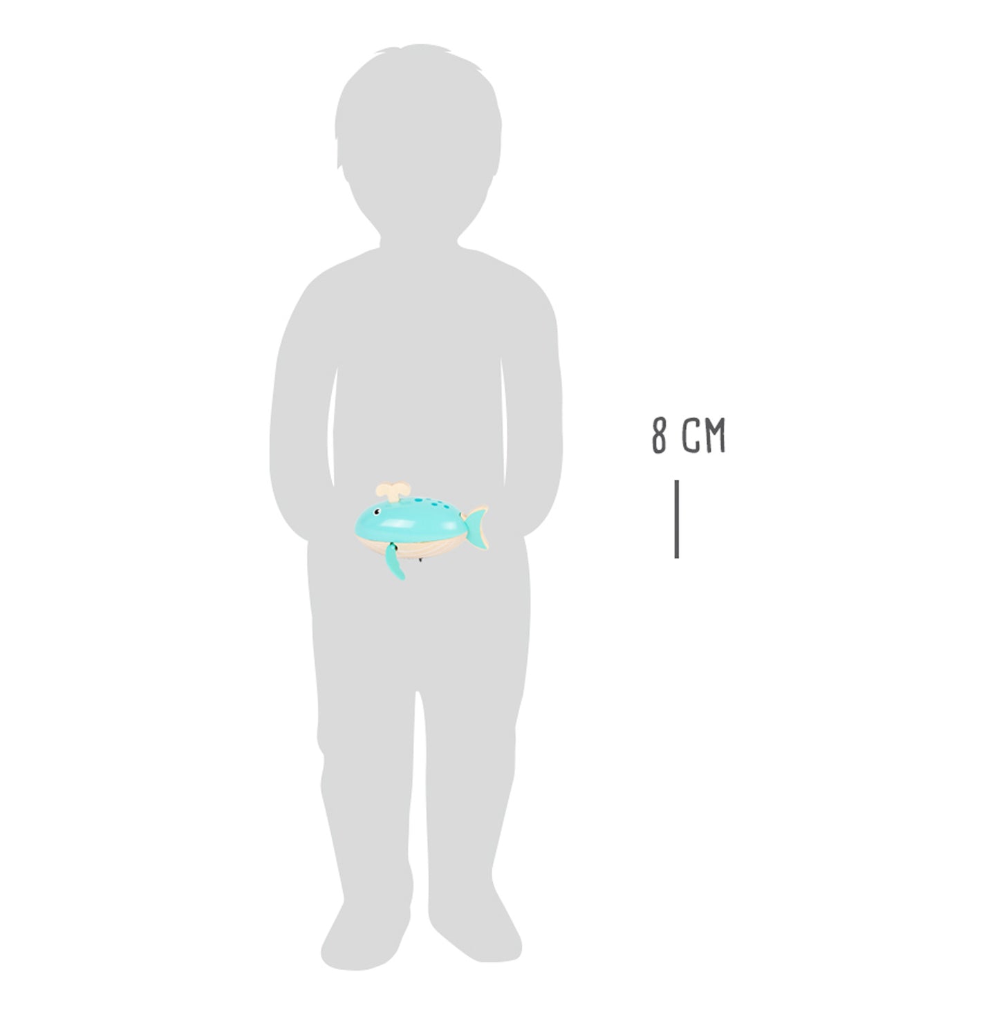 Wasserspielzeug Aufzieh-Wal – Sand-, Matsch- und Wasserspielzeug, ab 24 Monate, ca. 11 x 11 x 8 cm | small foot®