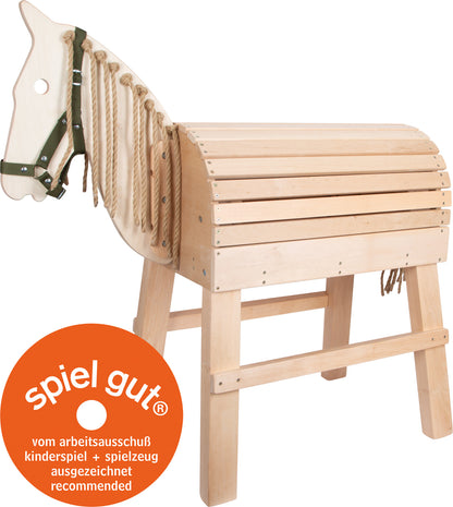 Holzpferd – Bewegungsspielzeug, ab 3 Jahre, Stoff, Holz | small foot®