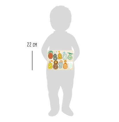 Setzpuzzle Zahlen „Safari“ – Puzzles, ab 12 Monate, Holz, ca. 29 x 22 x 1 cm, small foot®