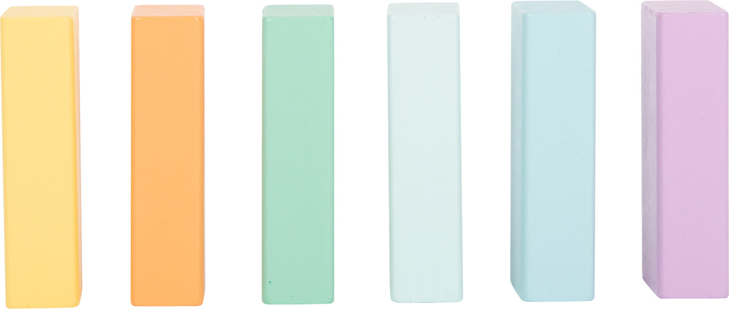 Holzbausteine Pastell – ab 12 Monate, 50 Teile, Holz, small foot®