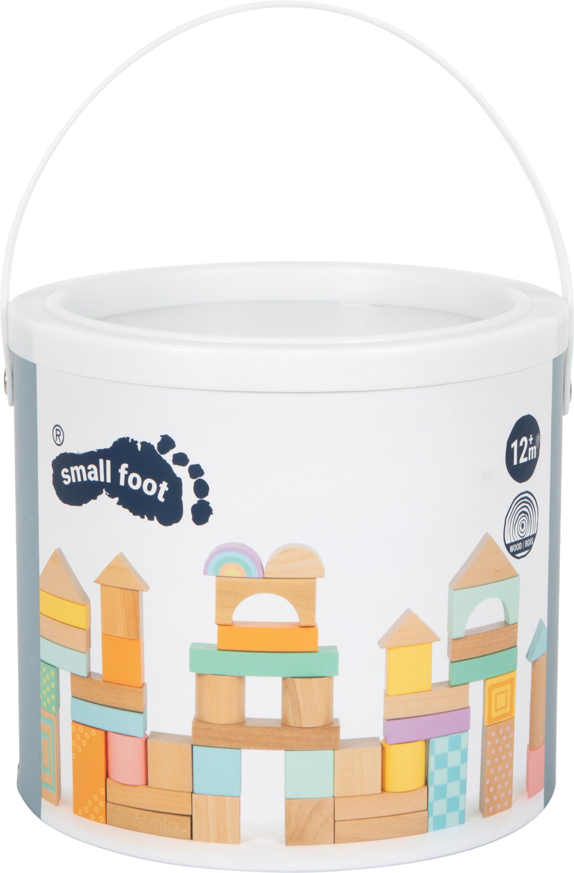 Holzbausteine Pastell – ab 12 Monate, 50 Teile, Holz, small foot®