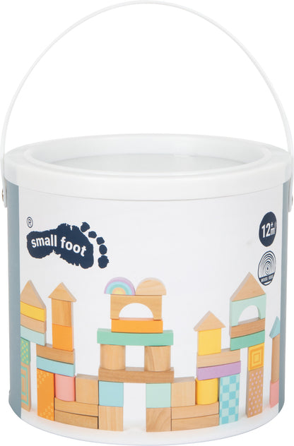Holzbausteine Pastell – ab 12 Monate, 50 Teile, Holz, small foot®