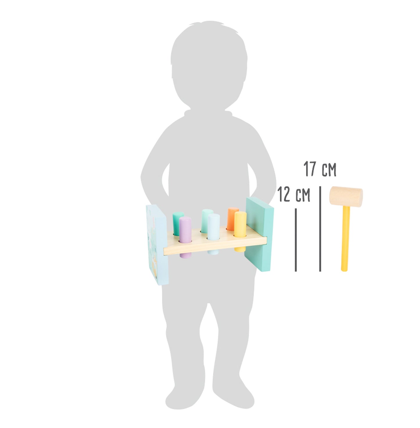 Klopfbank Pastell – Klopfspiele, ab 18 Monate, small foot®