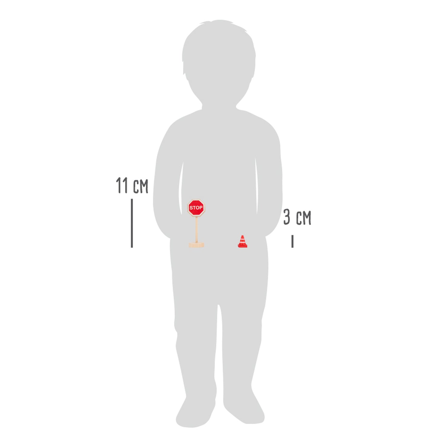 Verkehrsschilder-Set – Holzeisenbahnen, ab 3 Jahre, 25 Teile, Holz, small foot®