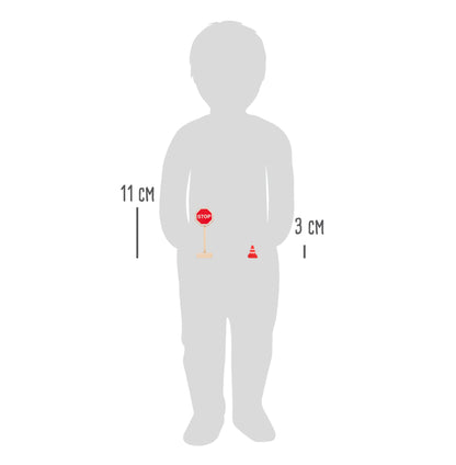 Verkehrsschilder-Set – Holzeisenbahnen, ab 3 Jahre, 25 Teile, Holz, small foot®