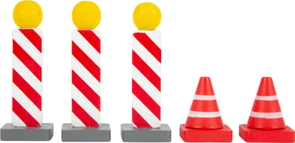 Verkehrsschilder-Set – Holzeisenbahnen, ab 3 Jahre, 25 Teile, Holz, small foot®