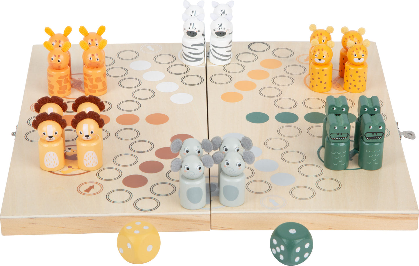 Ludo für 6 Spieler „Safari“ – Gesellschaftsspiele, ab 4 Jahre, Holz, small foot®