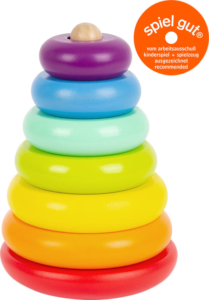 Stapelturm Regenbogen – Motorikspielzeug, ab 12 Monate, 7 Teile, small foot®