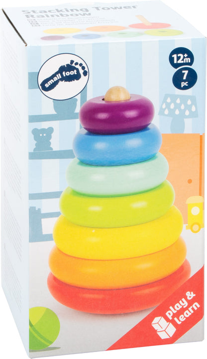 Stapelturm Regenbogen – Motorikspielzeug, ab 12 Monate, 7 Teile, small foot®