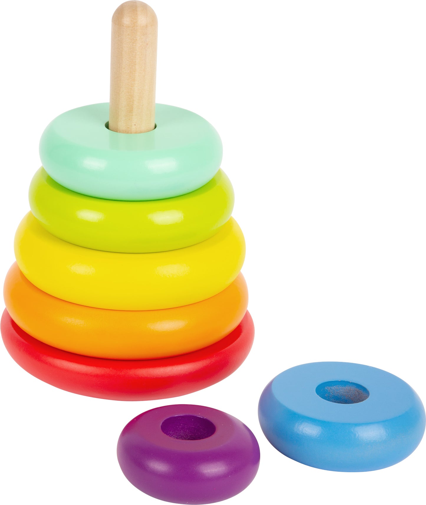Stapelturm Regenbogen – Motorikspielzeug, ab 12 Monate, 7 Teile, small foot®