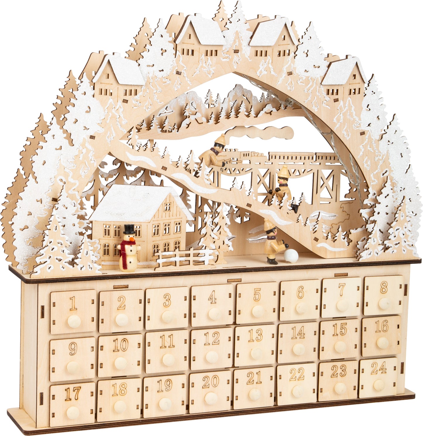 Adventskalender Skivergnügen – Weihnachten, Holz, small foot®