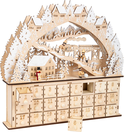 Adventskalender Skivergnügen – Weihnachten, Holz, small foot®