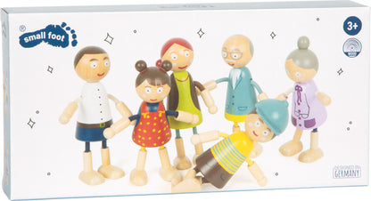 Biegepuppen-Familie aus Holz, ab 3 Jahren, small foot®