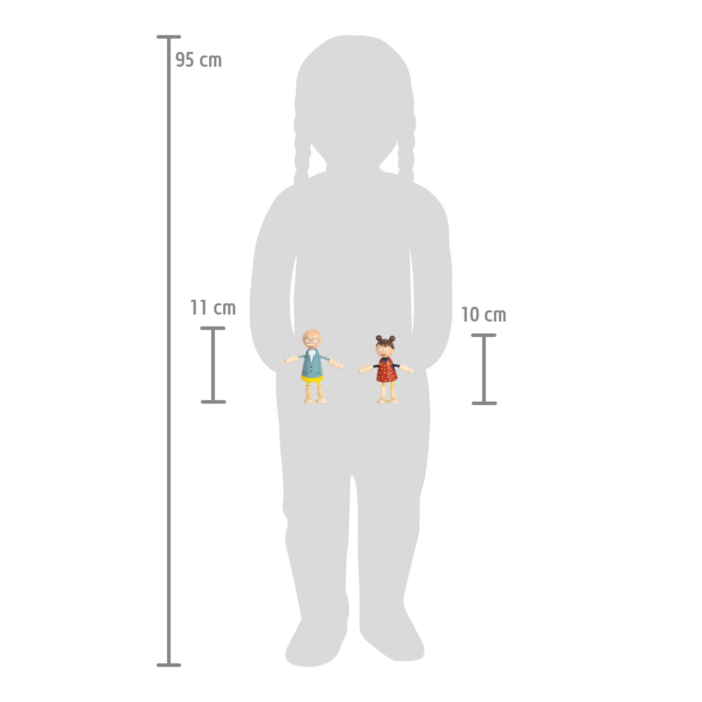 Biegepuppen-Familie aus Holz, ab 3 Jahren, small foot®