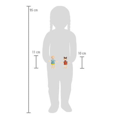 Biegepuppen-Familie aus Holz, ab 3 Jahren, small foot®