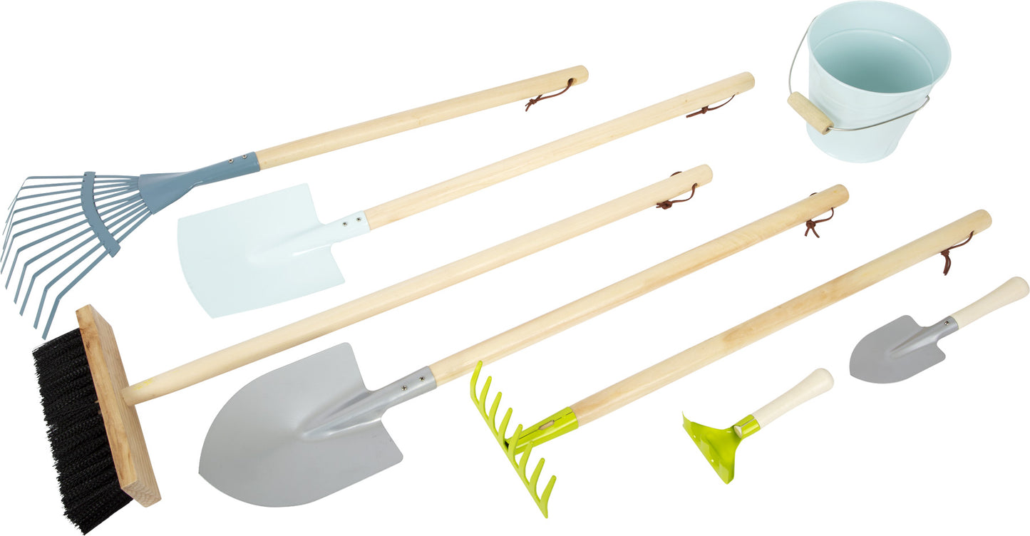Großes Gartenwerkzeug-Set – Kleine Gartengeräte, ab 3 Jahre, 8 Teile, small foot®
