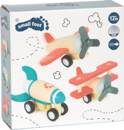 Rückziehflieger-Set – Parkgaragen und Fahrzeuge, ab 12 Monate, 3 Teile, small foot®
