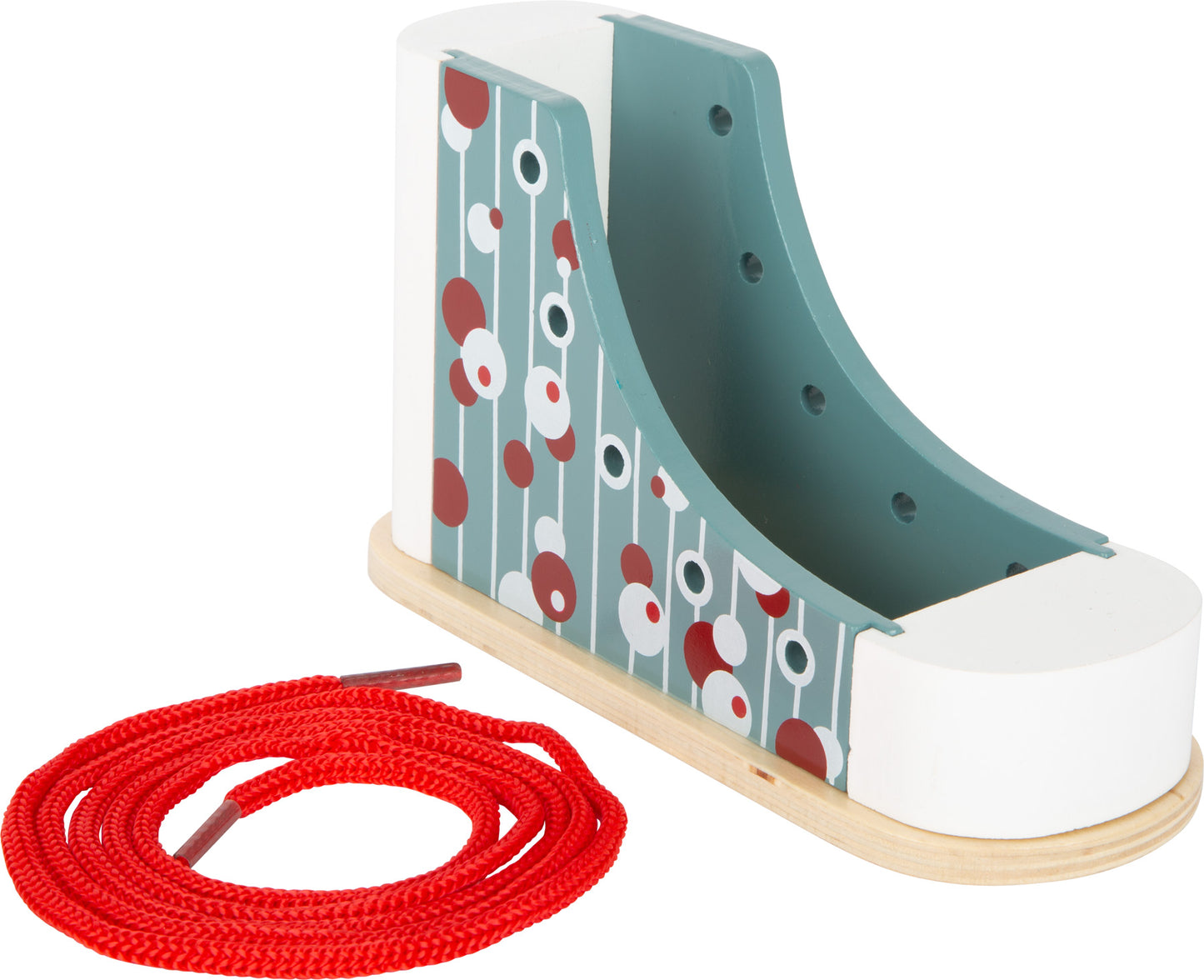 Fädelschuh – ab 3 Jahre, 2 Teile, Holz, Sonstiges, ca. 15 x 6 x 8 cm, small foot®