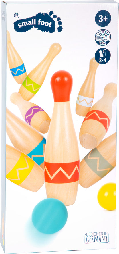 Kegelspiel „Active“ – Spiele im Garten, ab 3 Jahre, 11 Teile, Holz, small foot®