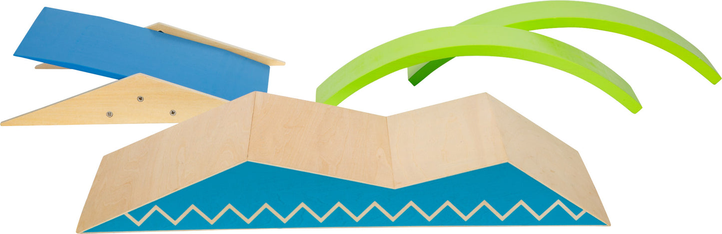 Minigolf-Set „Active“ – Spiele im Garten, ab 5 Jahre, 17 Teile, Holz, small foot®