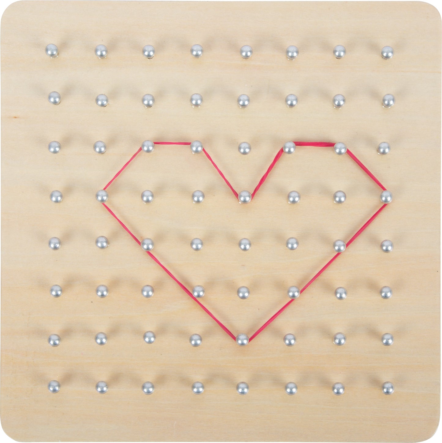 Geoboard aus Holz – Lernspielzeug und Tafeln, ab 3 Jahre, 72 Teile, Holz, ca. 18 x 18 x 2 cm, small foot®