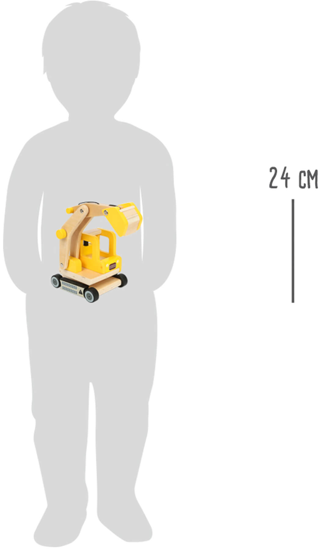 Schaufelbagger – Parkgaragen und Fahrzeuge, ab 3 Jahre, Holz, small foot®