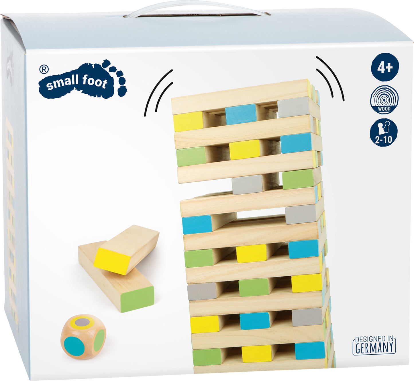 Wackelturm XXL „Active" – Spiele im Garten, ab 4 Jahre, 61 Teile, Holz, small foot®