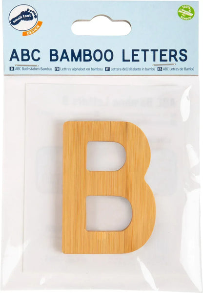 ABC Buchstaben Bambus B – Buchstaben und Buchstabenzüge, Holz, ca. 7 x 5 x 0,5 cm, small foot® - SpielwarenPlace