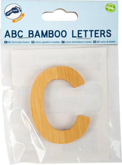 ABC Buchstaben Bambus C – Buchstaben und Buchstabenzüge, Holz, ca. 7 x 5 x 0,5 cm, small foot® - SpielwarenPlace
