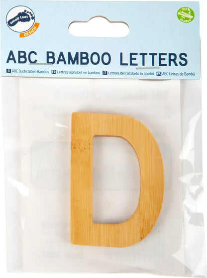 ABC Buchstaben Bambus D – Buchstaben und Buchstabenzüge, Holz, ca. 7 x 5 x 0,5 cm, small foot® - SpielwarenPlace
