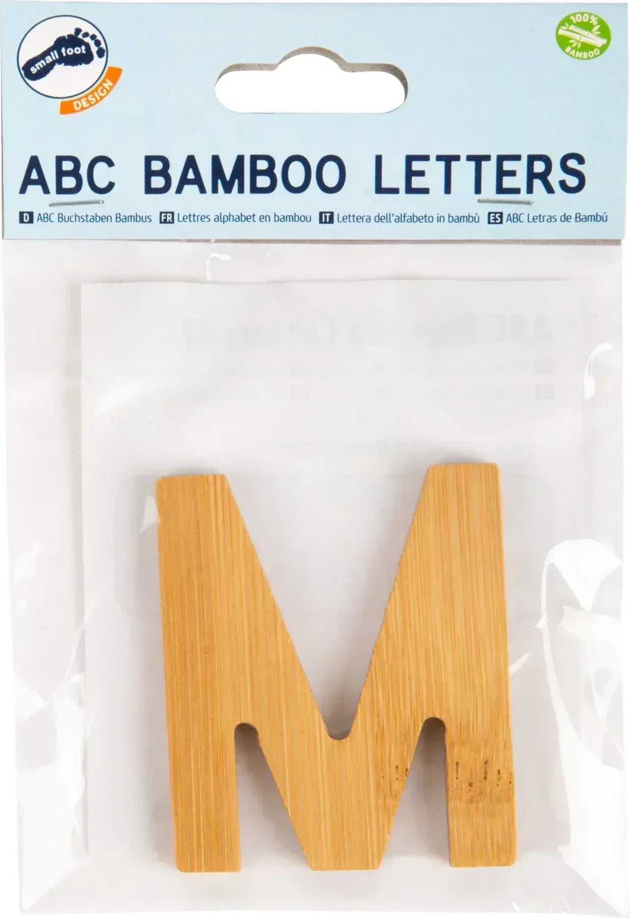 ABC Buchstaben Bambus M – Buchstaben und Buchstabenzüge, Holz, ca. 7 x 6 x 0,5 cm, small foot®