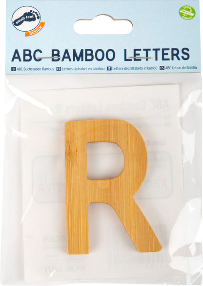 ABC Buchstaben Bambus R – Buchstaben und Buchstabenzüge, Holz, ca. 7 x 5 x 0,5 cm, small foot®