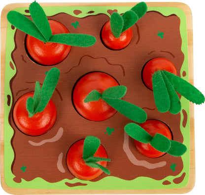 Steckspiel Möhren – Steckspiele, ab 12 Monate, 8 Teile, Holz, Filz, ca. 13 x 13 x 7 cm, small foot®