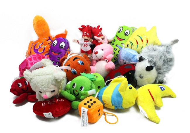 Plüsch sortiert Wurfartikel - mind. 70 Stck Größe ca 4-15 cm