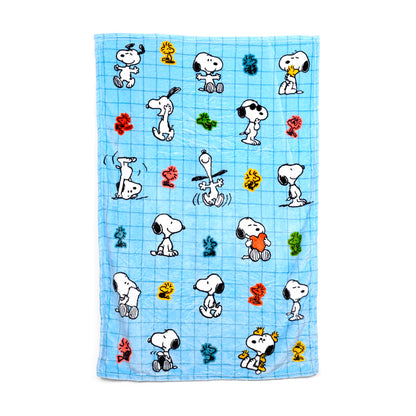 Blankeazzz Peanuts Snoopy & Woodstock Plüsch 2 in 1 Reisekissen & Decke | Offiziell Lizenziert