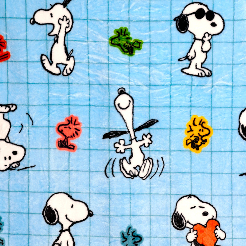 Blankeazzz Peanuts Snoopy & Woodstock Plüsch 2 in 1 Reisekissen & Decke | Offiziell Lizenziert
