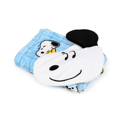 Blankeazzz Peanuts Snoopy & Woodstock Plüsch 2 in 1 Reisekissen & Decke | Offiziell Lizenziert